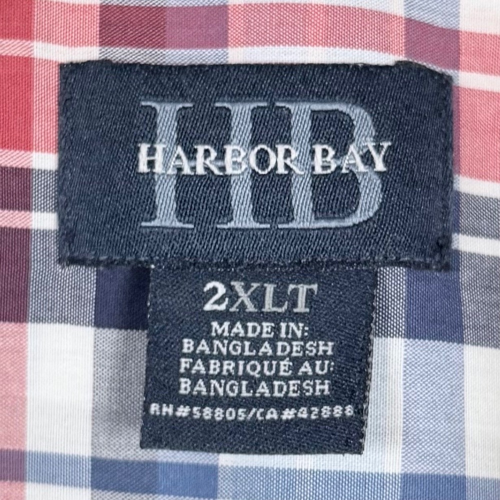 Lot of 5 Harbor Bay Short Sleeve Button Down Shirt Short Sleeve Casual Preppy - Picture 11 of 12